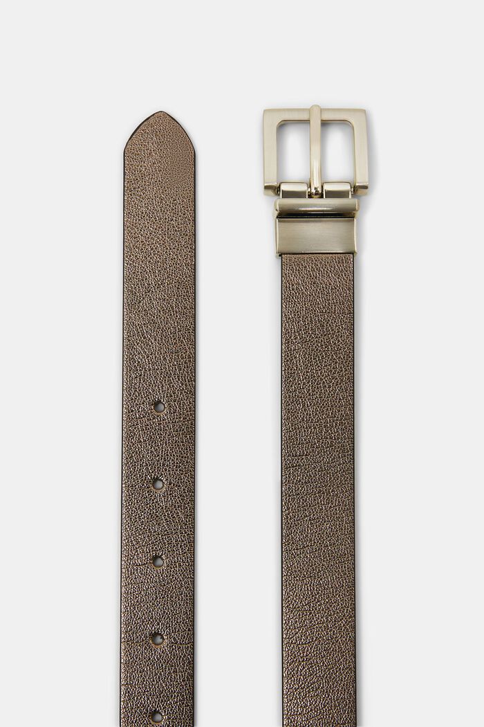 Cinturón reversible de polipiel, GUNMETAL, detail image number 1