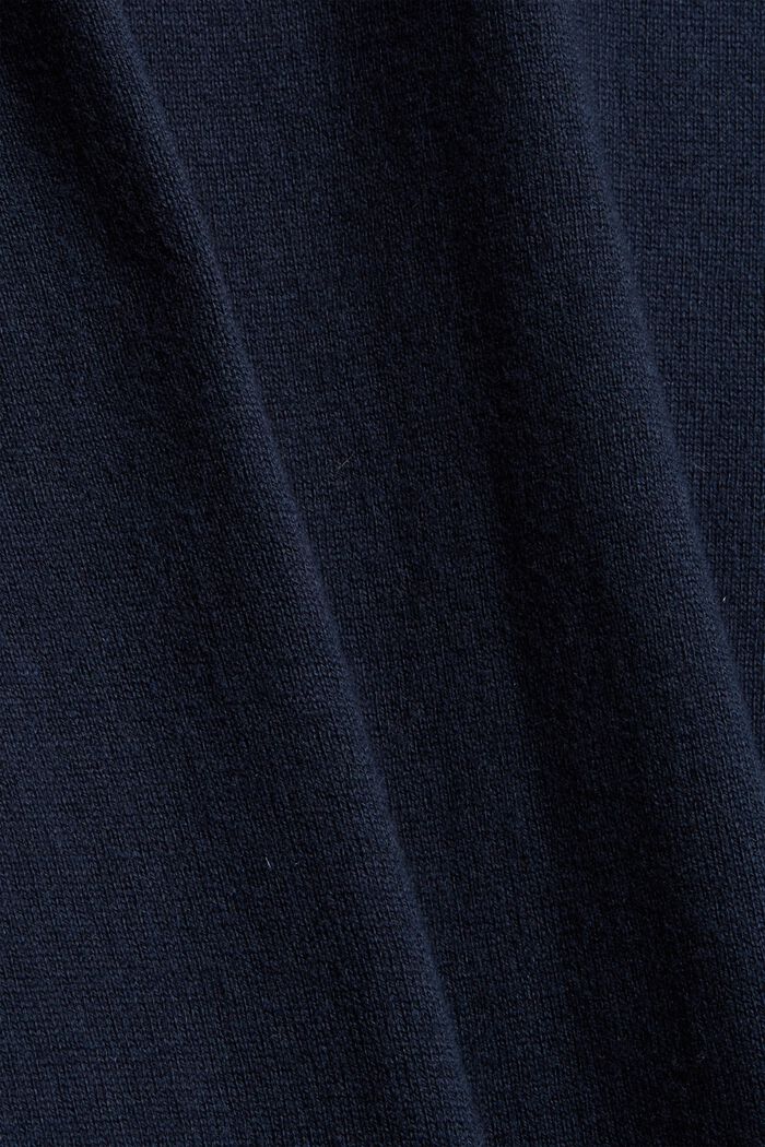 Con cachemir: jersey con cuello redondo, NAVY, detail image number 4