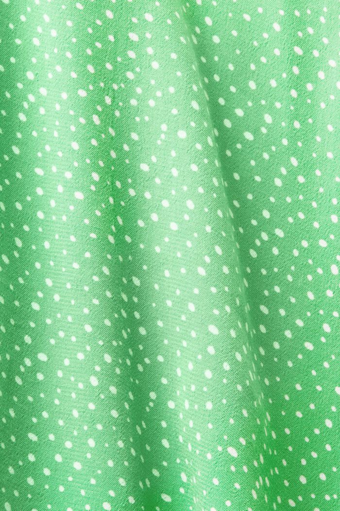 Blusa estampada con escote en pico, CITRUS GREEN, detail image number 4