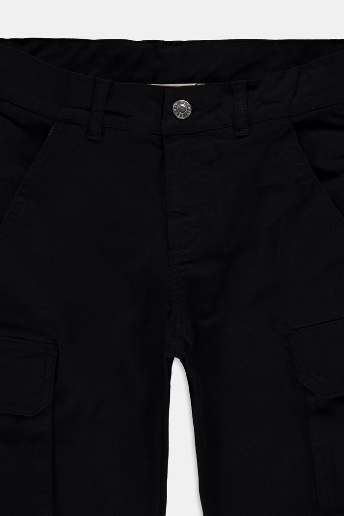 Pantalón cargo de algodón, BLACK, detail image number 2