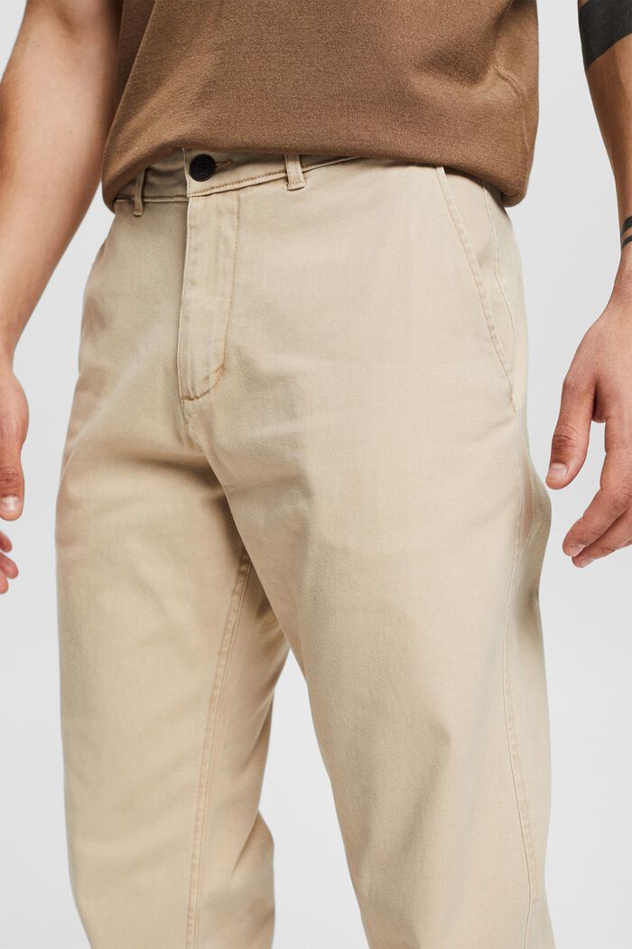 Pantalón chino de algodón, BEIGE, detail image number 2