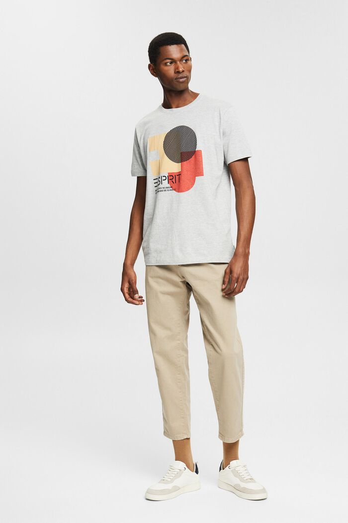 Camiseta de punto en mezcla de algodón ecológico, LIGHT GREY, detail image number 6