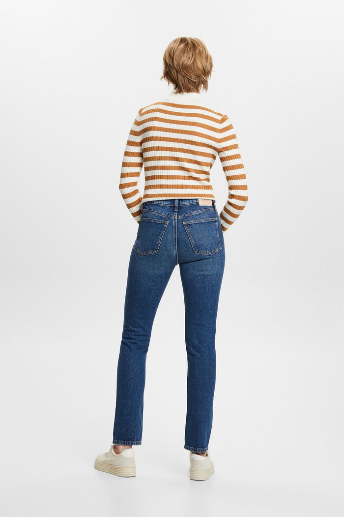 Jeans high-rise slim, BLUE MEDIUM WASHED, detail image number 4