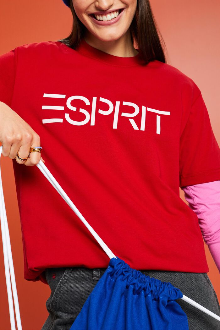 Camiseta unisex en jersey de algodón con logotipo, RED, detail image number 5