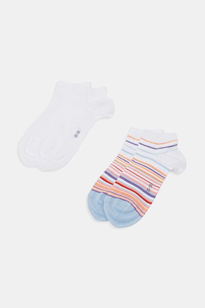 Pack de 2 pares de calcetines coloridos para deportivas, algodón ecológico