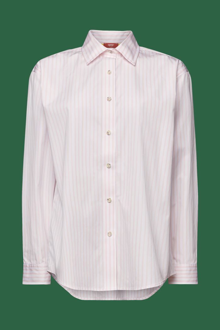 Camisa a rayas de popelina, PASTEL PINK, detail image number 5