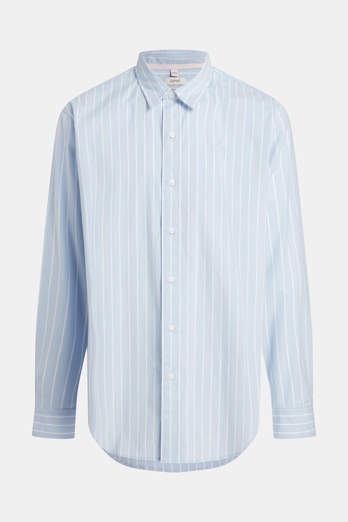 Camisa holgada de popelina con diseño a rayas, WHITE, detail image number 5