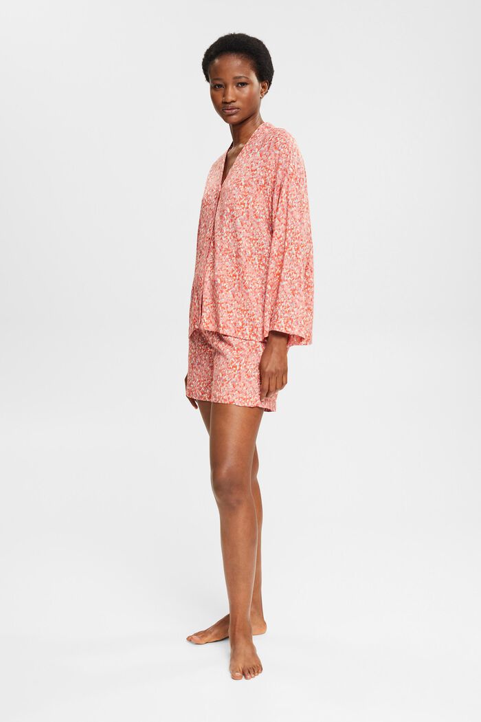 Pijama con diseño de puntos LENZING™ ECOVERO™, TERRACOTTA, detail image number 1