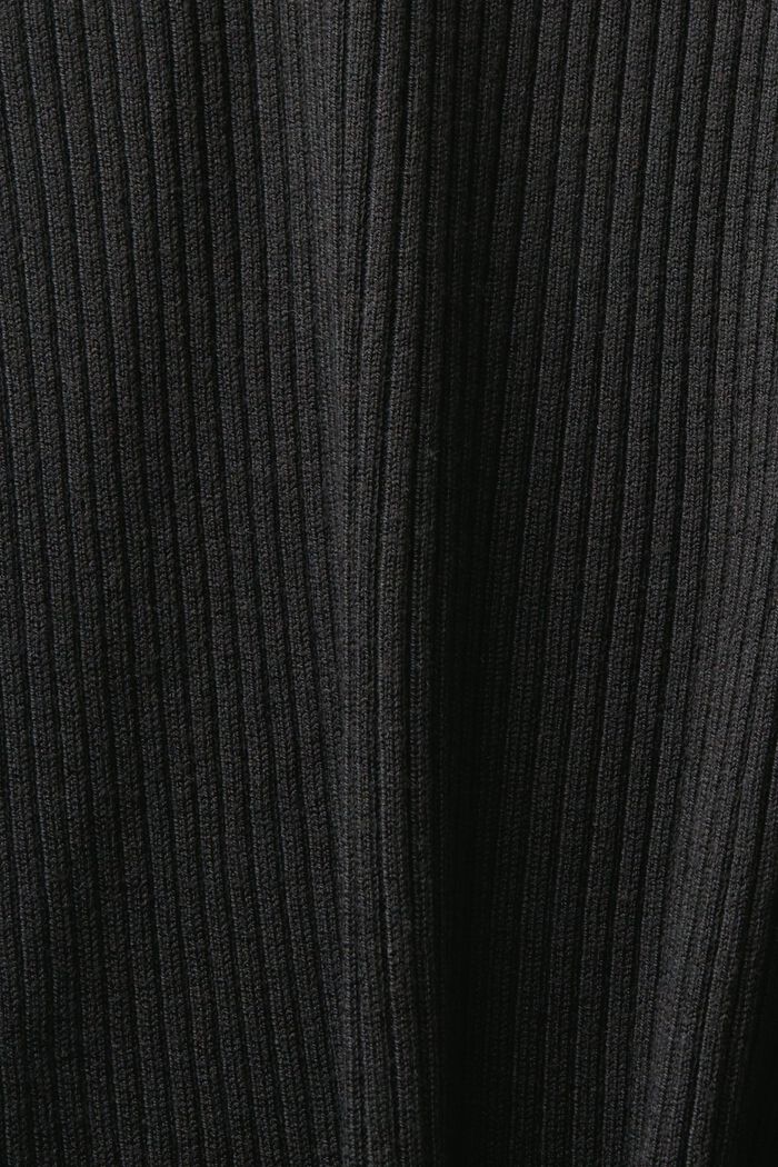 Cárdigan de punto acanalado, BLACK, detail image number 5