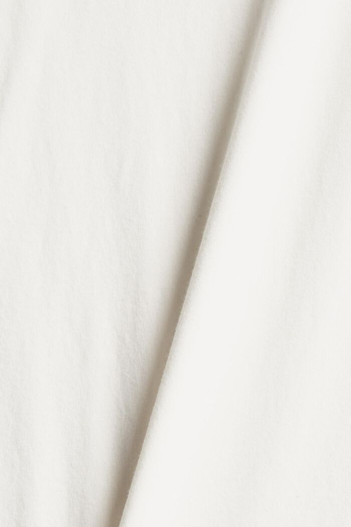 Camiseta con mangas avolantadas, algodón ecológico, OFF WHITE, detail image number 4