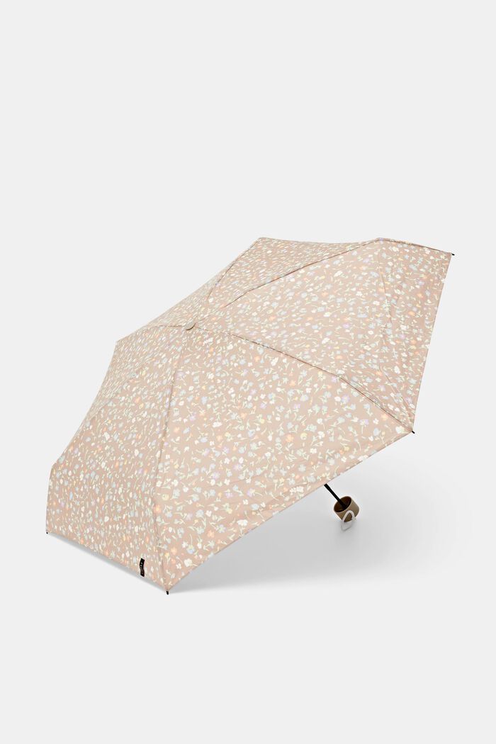 Paraguas plegable con diseño millefleur, ONE COLOR, overview
