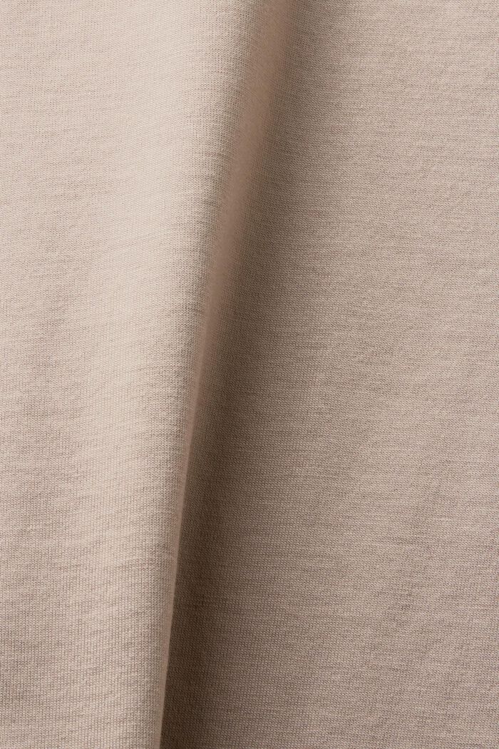 Camiseta de algodón pima con cuello redondo, LIGHT TAUPE, detail image number 4