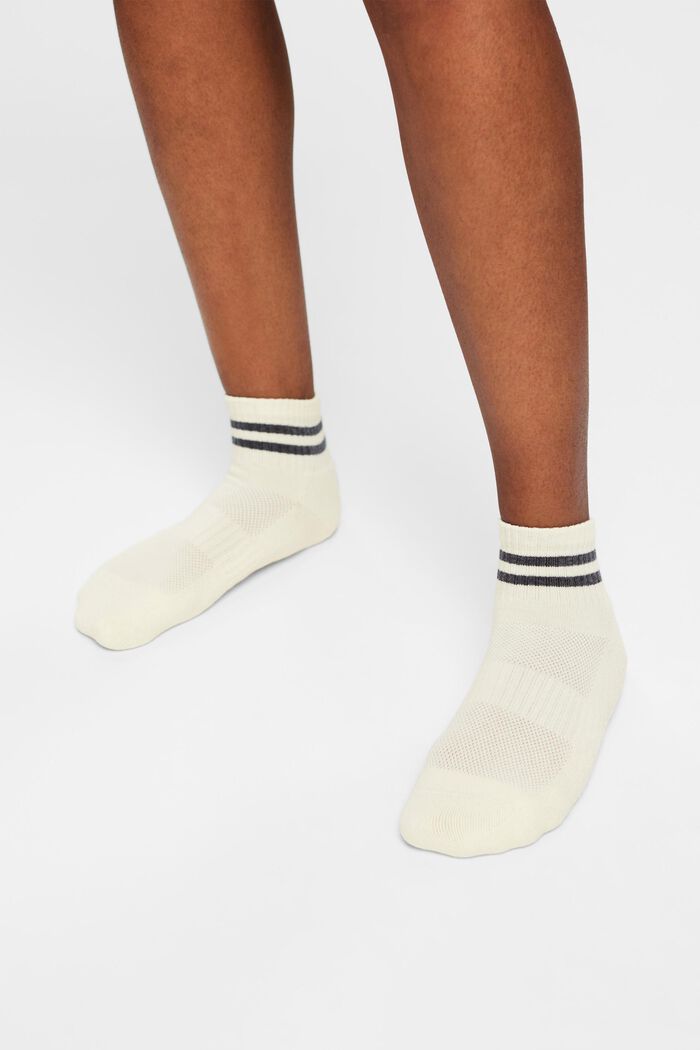 Pack de 2 pares de calcetines de tenis, CREME/NAVY, detail image number 1
