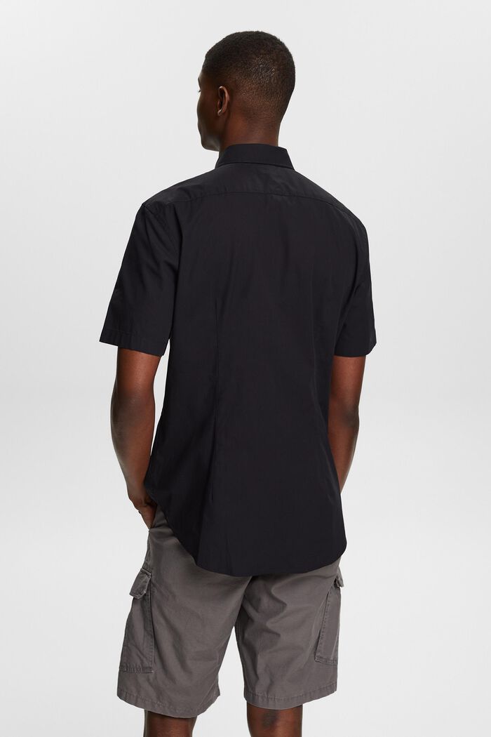 Camiseta de manga corta de algodón popelina, BLACK, detail image number 2