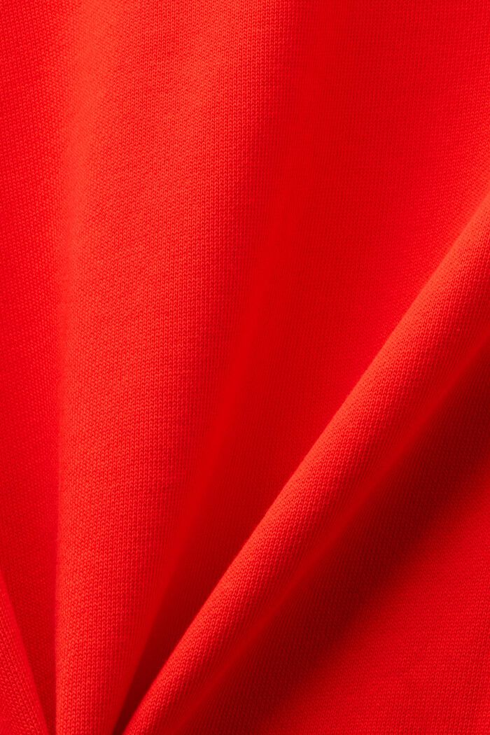 Vestido de sudadera oversize con capucha, RED, detail image number 5