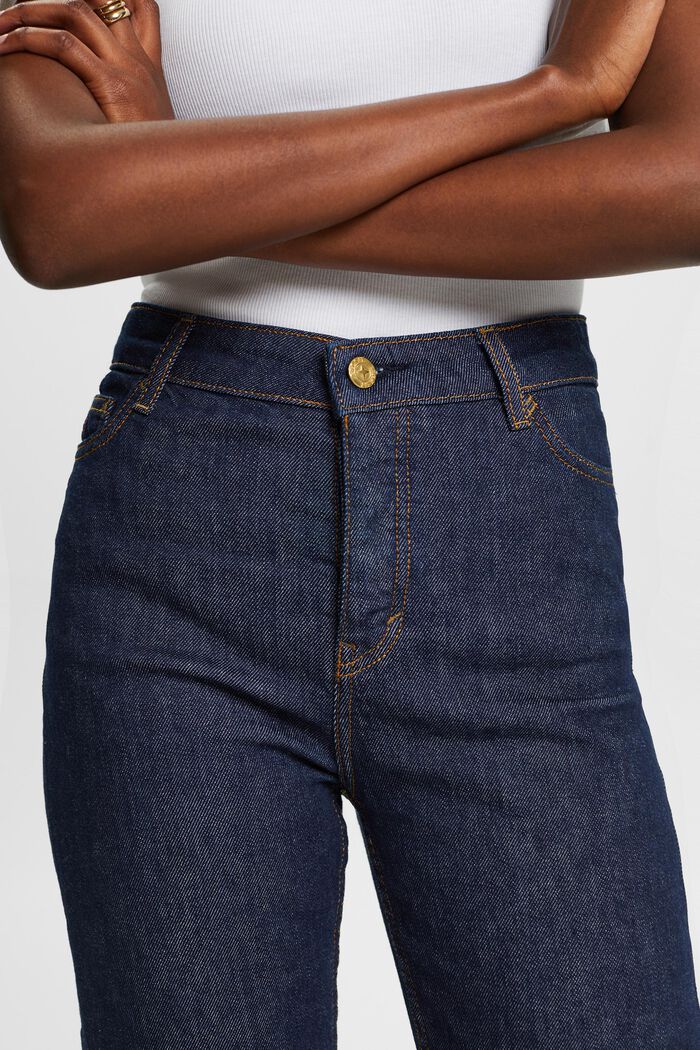 Jeans, corte straight, ribetes premium y tiro alto, BLUE RINSE, detail image number 1