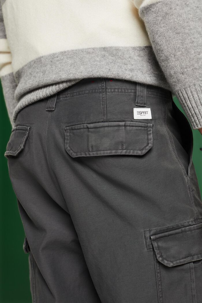 Pantalones cargo de algodón, DARK GREY, detail image number 3