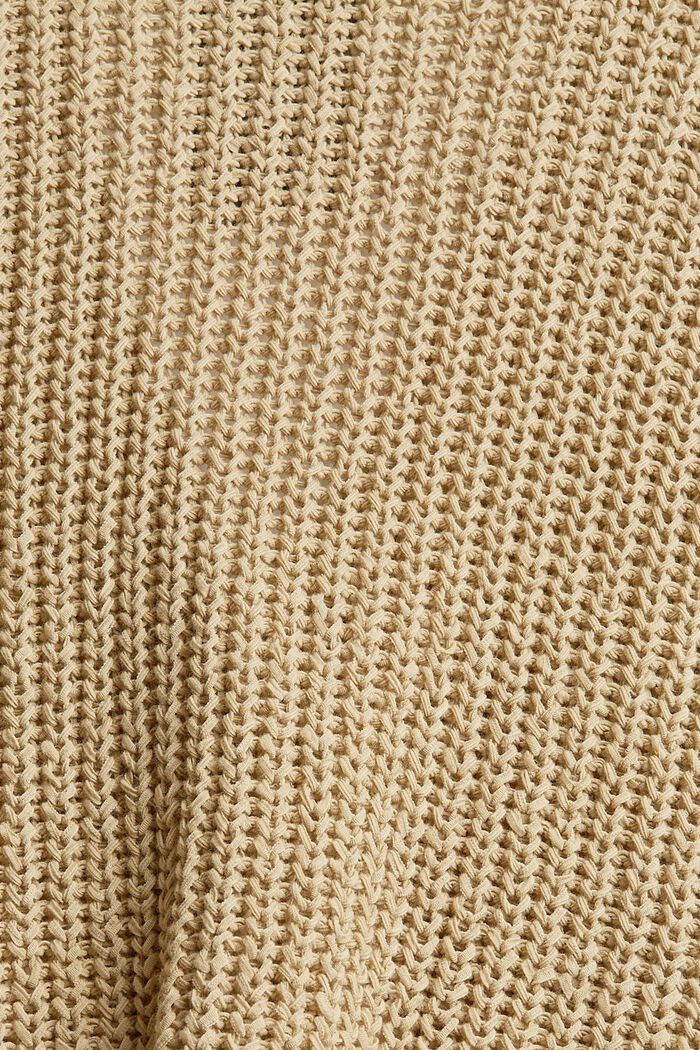 Cárdigan de hilo de cinta, mezcla de algodón, SAND, detail image number 4