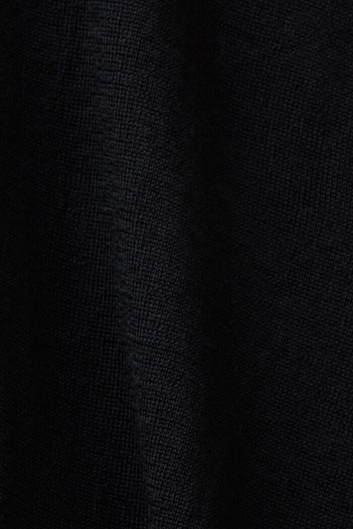 Jersey oversize de lana con cuello alto, BLACK, detail image number 5