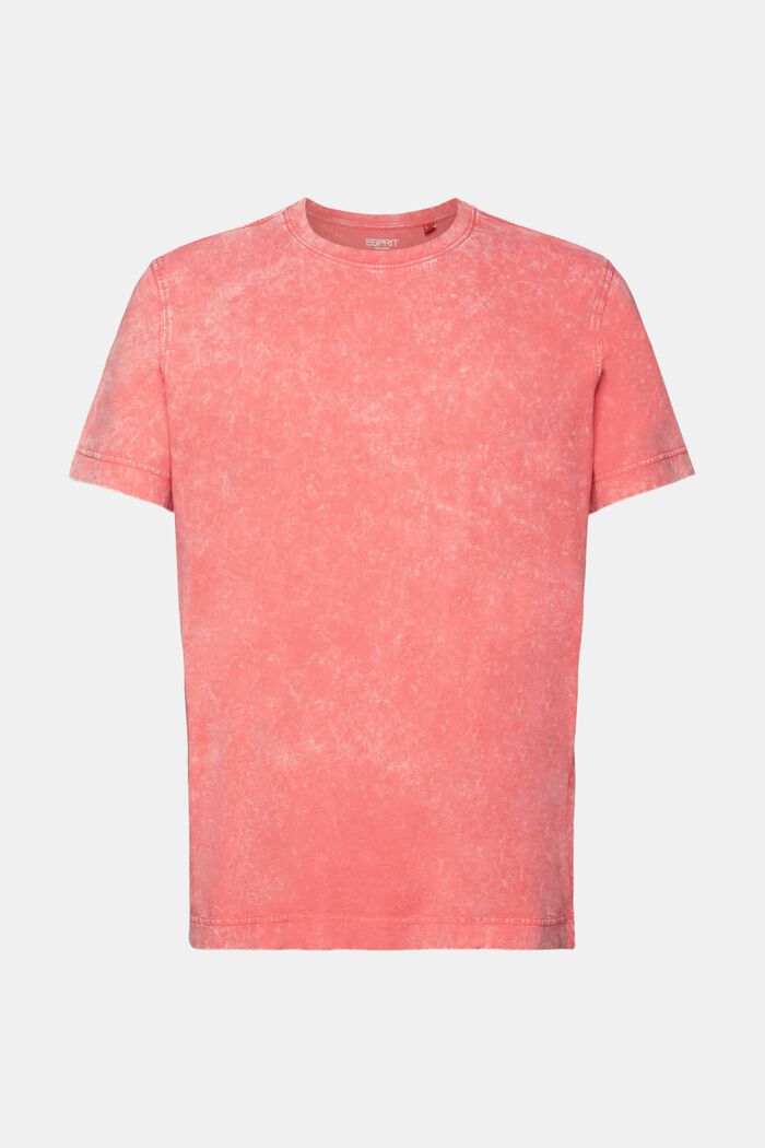 Camiseta lavada a la piedra. 100% algodón, CORAL RED, detail image number 6