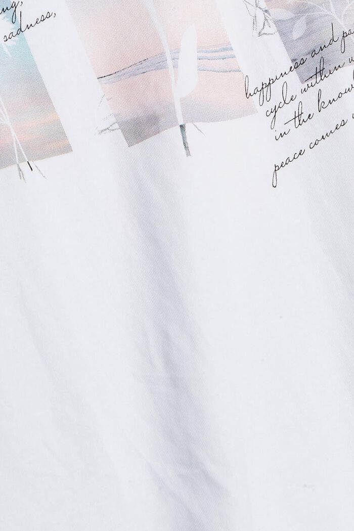 Camiseta con estampado artístico, WHITE, detail image number 4