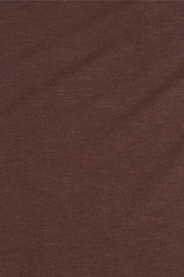 Camiseta de manga larga con cuello barco de LENZING™ ECOVERO™, DARK BROWN, detail image number 4