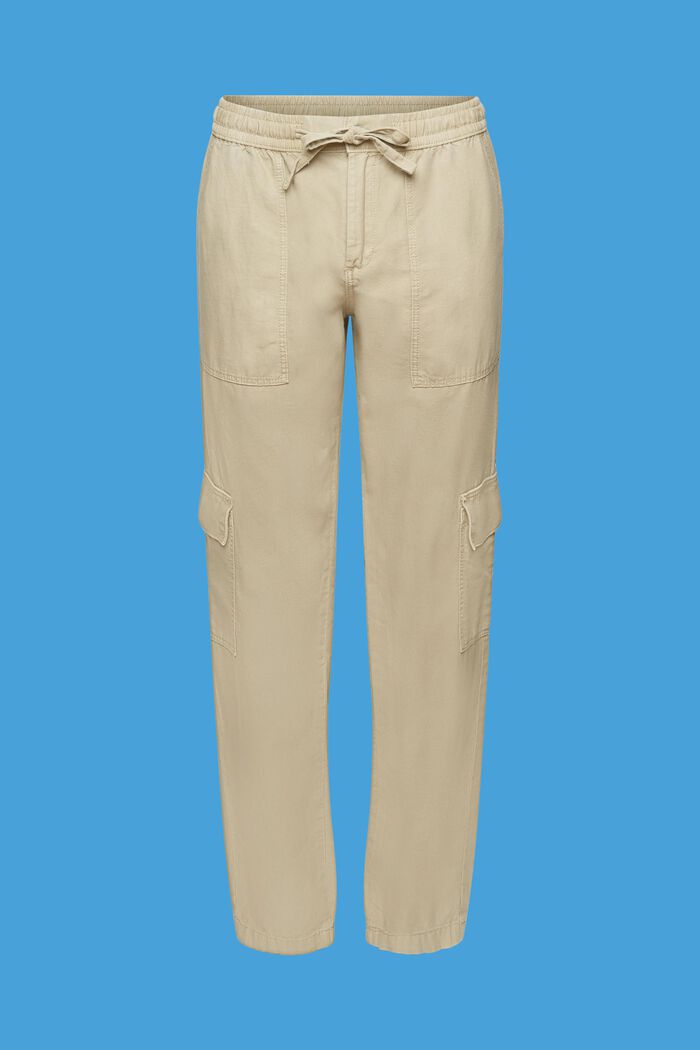 Pantalón cargo en mezcla de tejidos con TENCEL™, DUSTY GREEN, detail image number 8