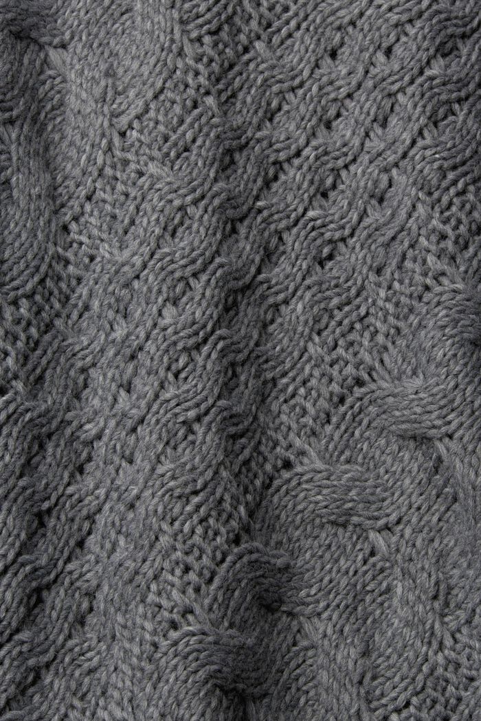 Poncho en mezcla de lana, GREY, detail image number 1