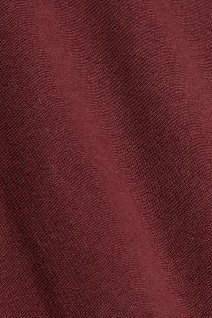 Sudadera con estampado, mezcla de algodón ecológico, BORDEAUX RED, detail image number 4