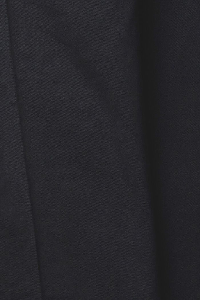 Pantalón chino elástico de algodón, BLACK, detail image number 1