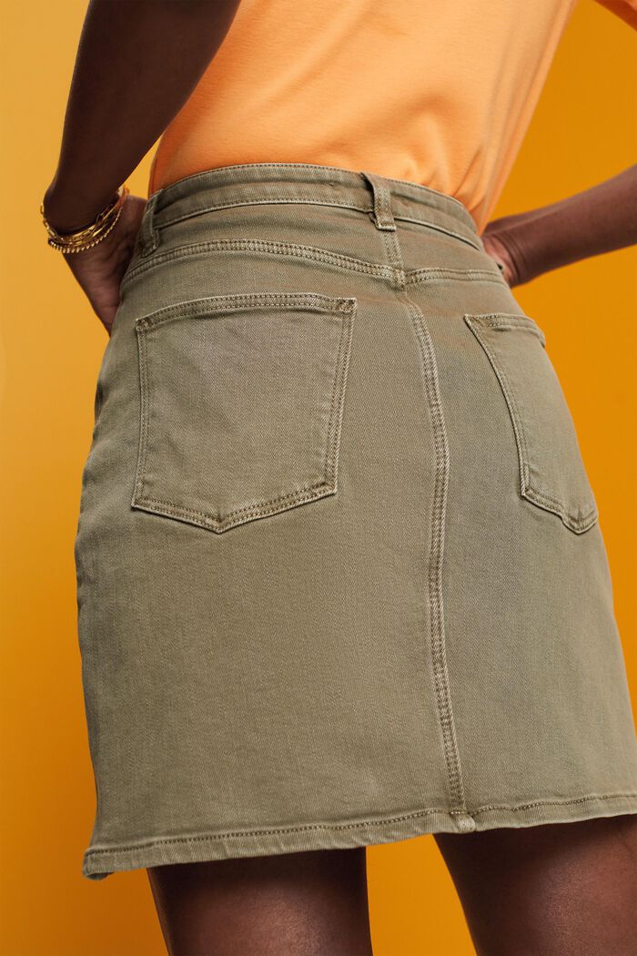 Minifalda tejida, KHAKI GREEN, detail image number 4