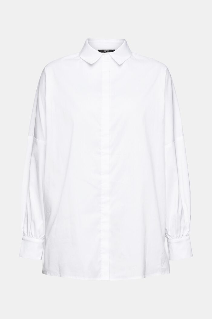 Blusa de corte oversize, WHITE, detail image number 7