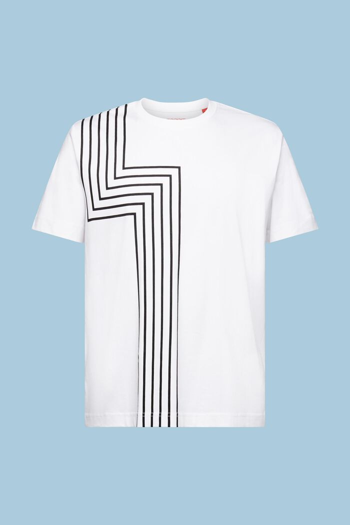 Camiseta estampada de algodón pima, WHITE, detail image number 6