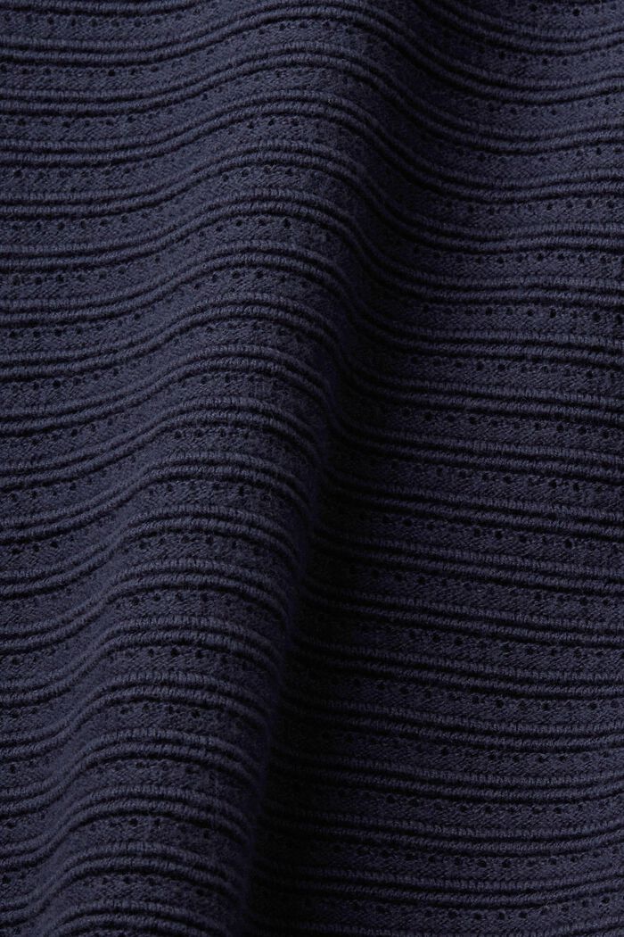 Jersey de punto a rayas con diseño combinado, NAVY, detail image number 5