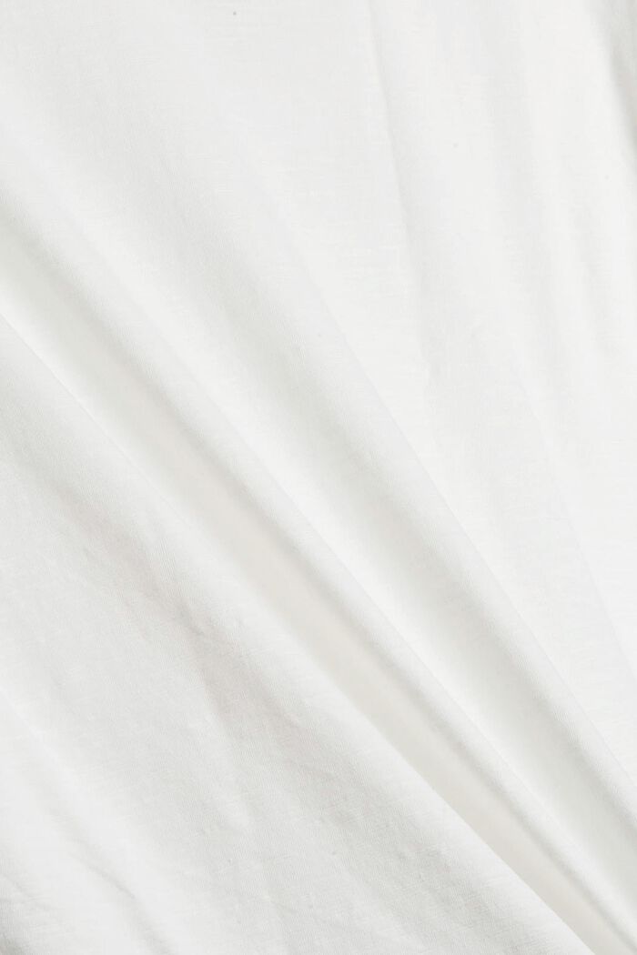 Camiseta de manga larga de algodón ecológico con estampado, OFF WHITE, detail image number 4