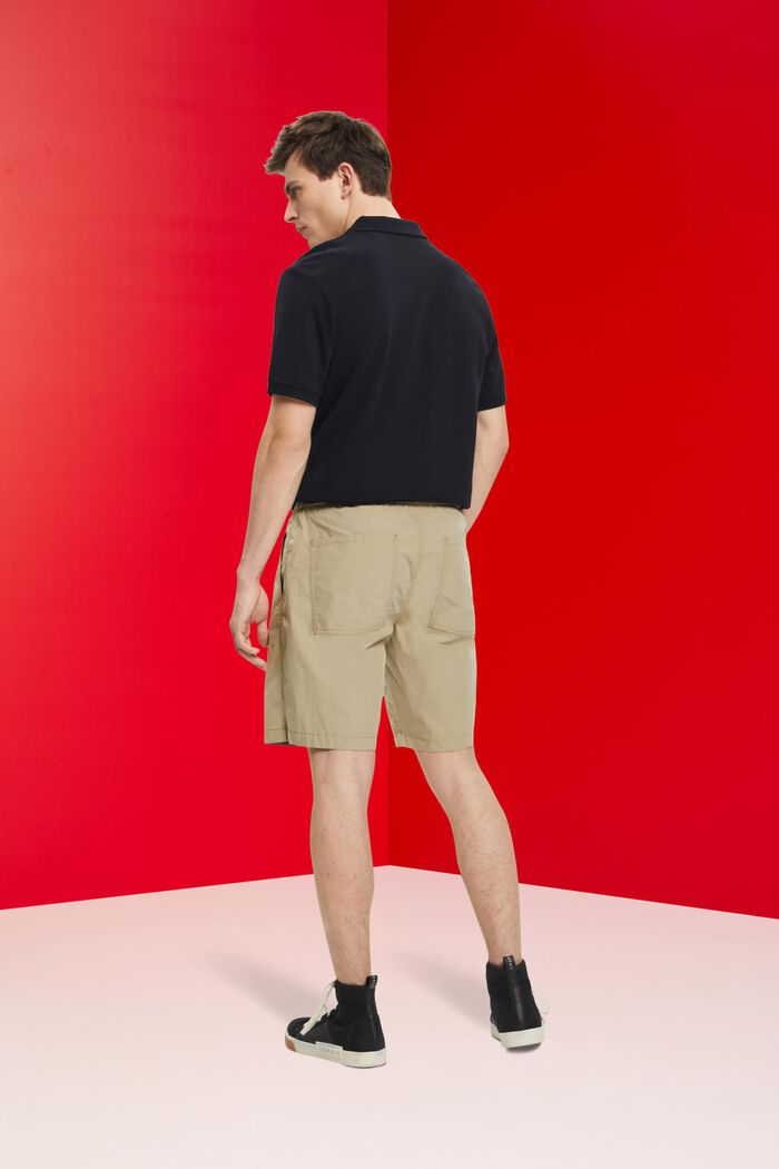 Pantalones cortos con lavado ligero, BEIGE, detail image number 3