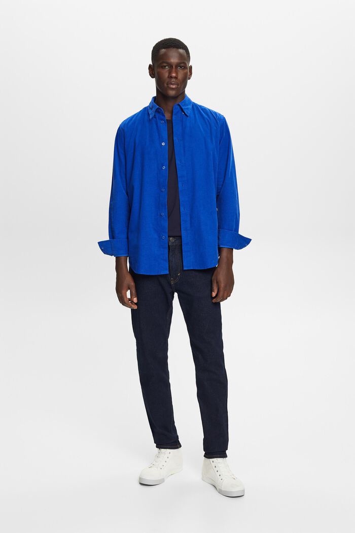 Camisa de pana en 100% algodón, BRIGHT BLUE, detail image number 4