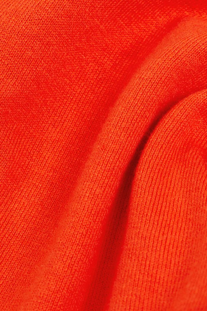 Cárdigan con cuello en pico, ORANGE RED, detail image number 4