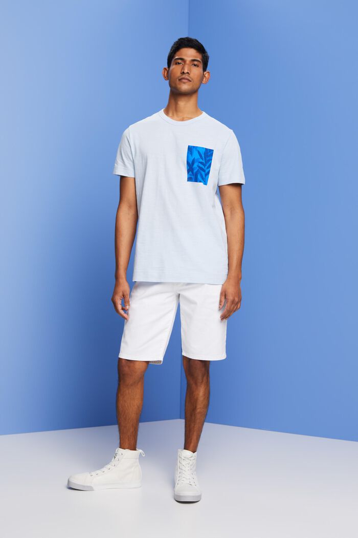 Camiseta de tejido jersey con estampado, 100% algodón, PASTEL BLUE, detail image number 4