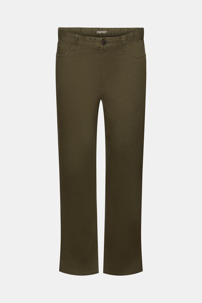 Pantalones clásicos de pernera recta, DARK KHAKI, detail image number 6