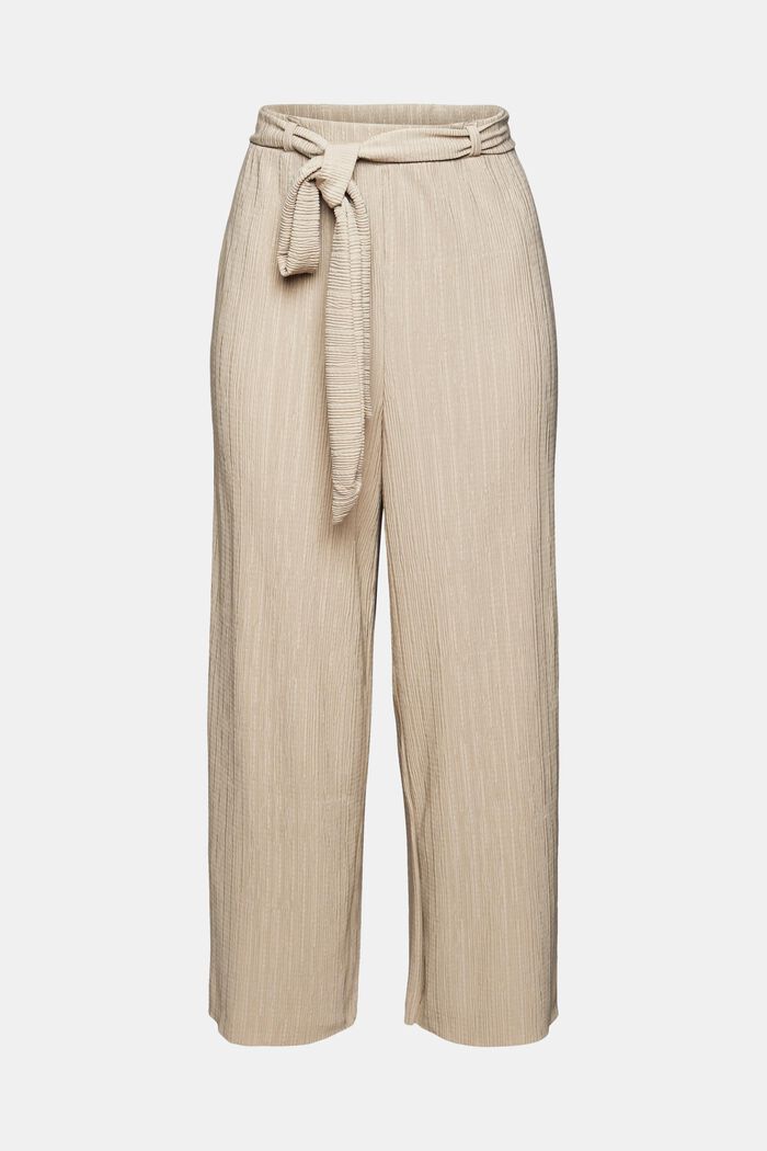 Pantalón de pernera ancha con acabado arrugado
