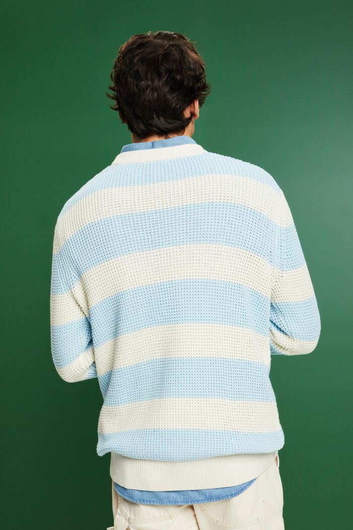 Jersey de algodón de punto trenzado a rayas, PASTEL BLUE, detail image number 2