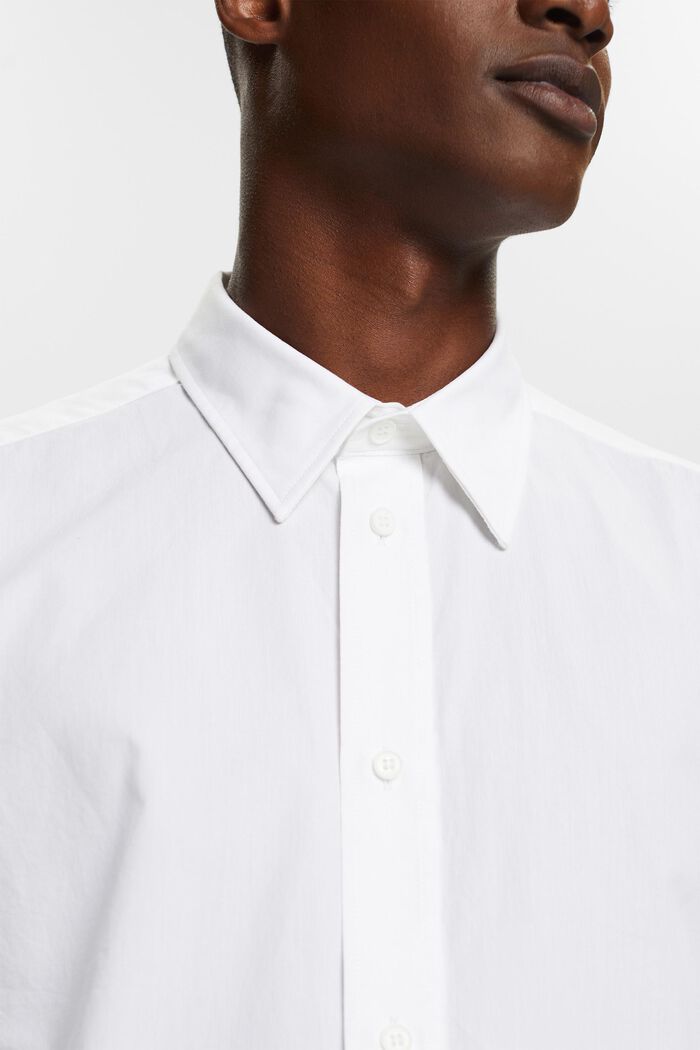 Camiseta de manga corta de algodón popelina, WHITE, detail image number 3