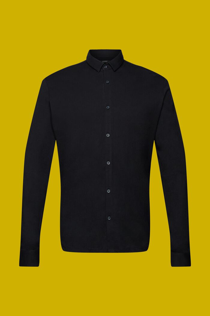 Camiseta de manga larga de tejido jersey, 100% algodón, BLACK, overview