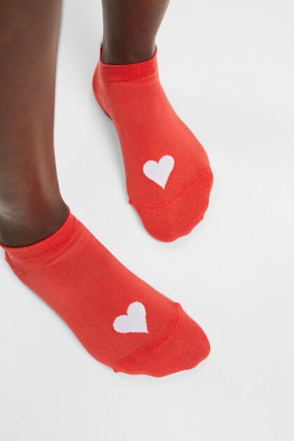 Pack de 2 pares de calcetines con corazones + pulsera LOVE de regalo