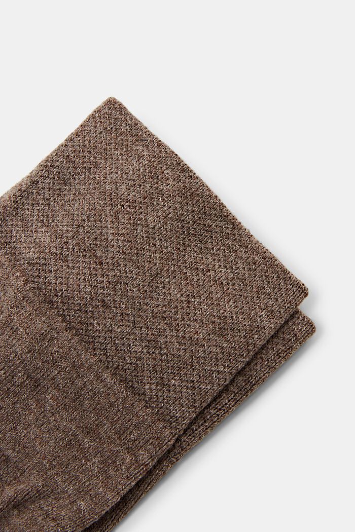 Con lana: medias con efecto jaspeado, DARK BROWN, detail image number 3