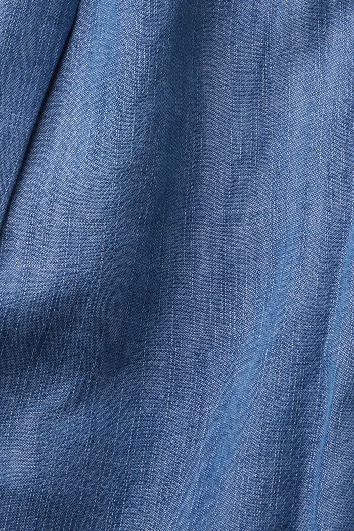 Blusa en imitación de tejido vaquero, BLUE MEDIUM WASHED, detail image number 1