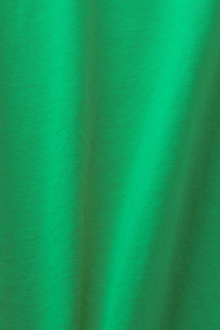 Camiseta de algodón con cuello tunecino, GREEN, detail image number 5