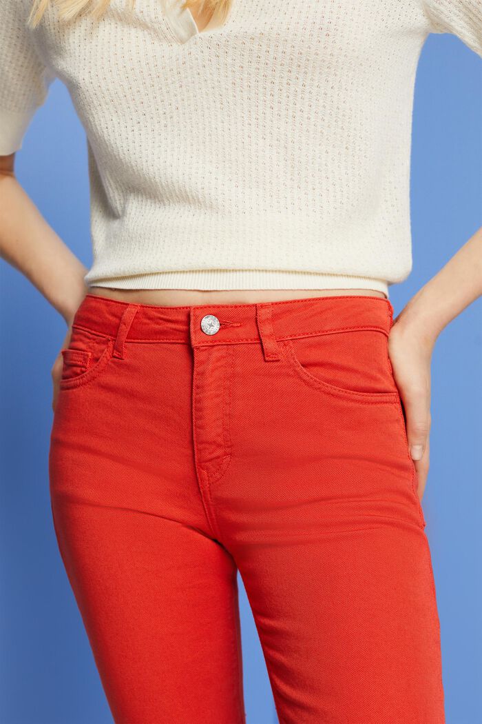 Jeans mid rise slim fit, ORANGE RED, detail image number 2