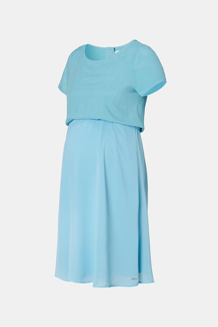 Reciclado: vestido con efecto de capas, BLUE GREY, overview